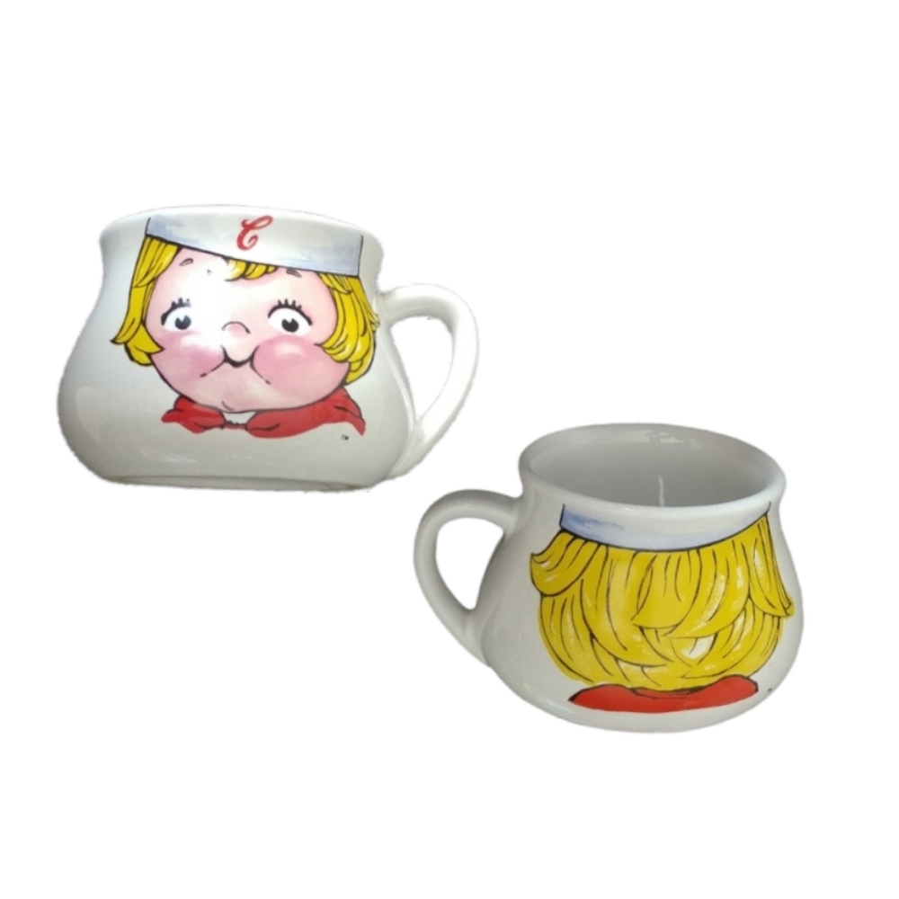 Campbell kid house child 3453 soup bowl mug 1998